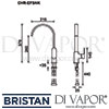 Bristan Cherry Kitchen Monobloc Sink Mixer Tap Dimensions